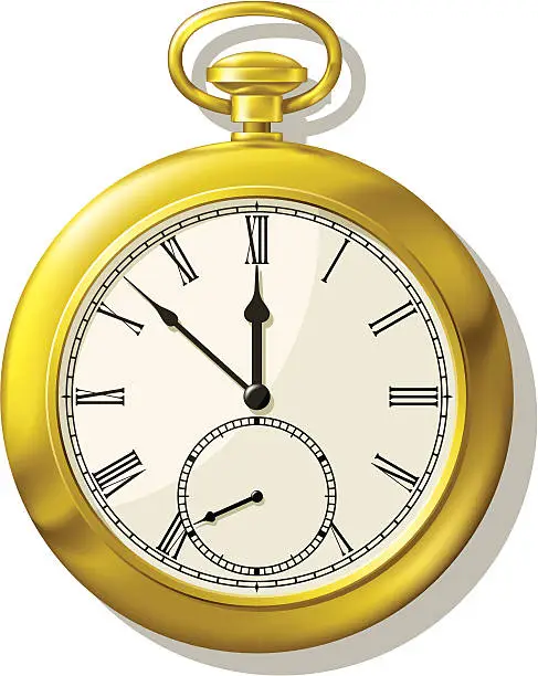 Vector illustration of Vintage Pocket Watch