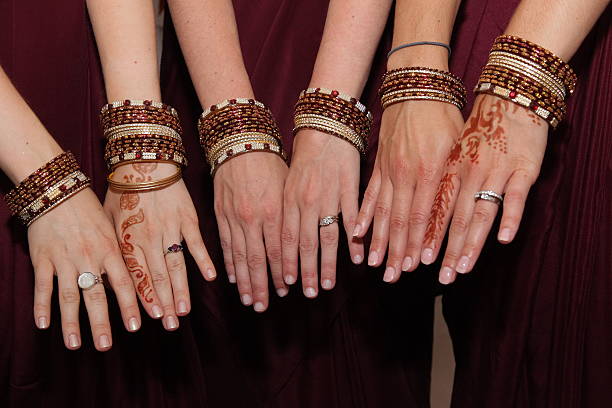 istock Decorated hands with henna tatoo 112273531