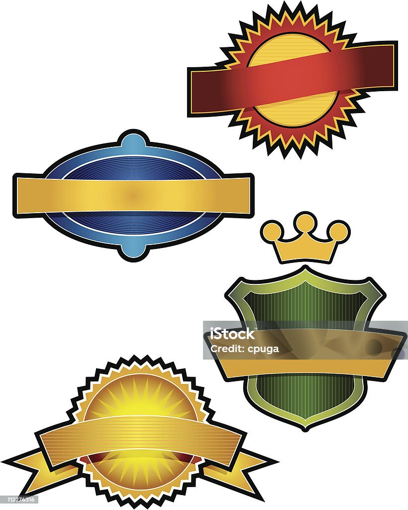 Coleção de 4 Vetor Emblems - Vetor de Brasão de armas royalty-free