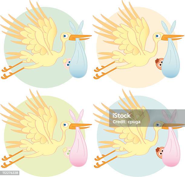 Here Comes The Stork Stock Illustration - Download Image Now - Animal Body Part, Animal Wing, Bird