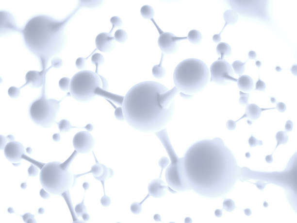 istock Abstract white molecules design. Atoms. Science or medical background design. Abstract background for chemistry banner or flyer. 3d rendering illustration. 1124220179
