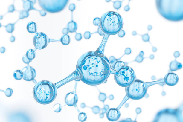 istock Abstract water molecules design. Atoms. Abstract water background for banner or flyer. Science or medical background. 3d rendering illustration. 1124220311