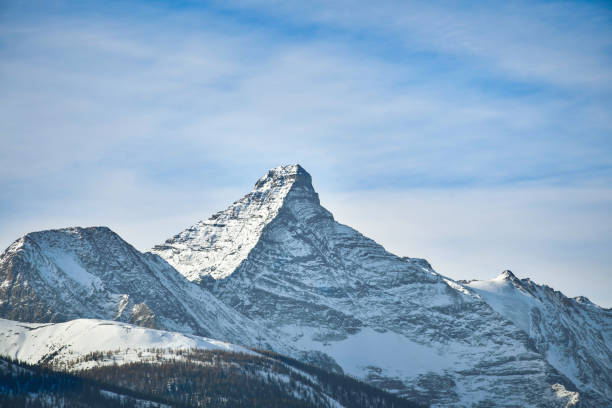The Peak of Mount Nelson in Winter, near Invermere, British Columbia. Canada