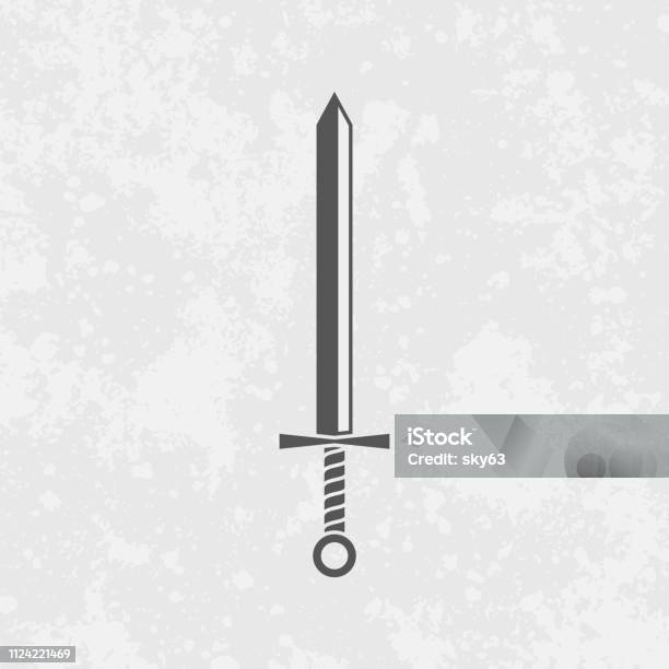 Icon Of The Sword Stock Illustration - Download Image Now - Sword, Knight - Person, Ancient