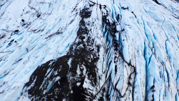 istock black and blue glacier aerial view pattern striped 1124223818