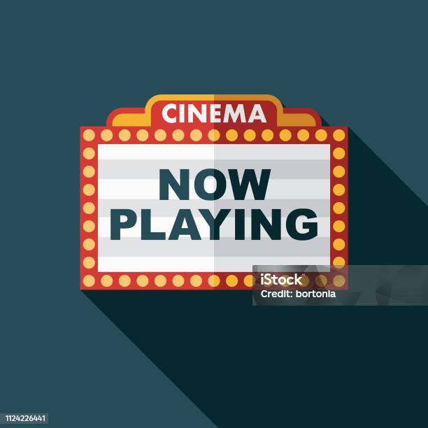 Marquee Movie Icon Stock Illustration - Download Image Now - Movie Theater, Theater Marquee, Movie