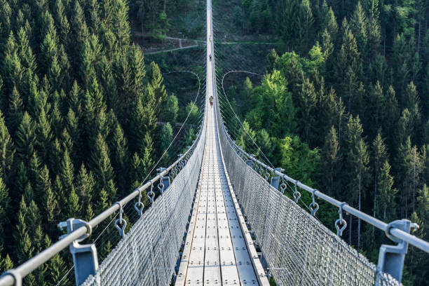 istock view to a large suspension bridge of germany 1124228286