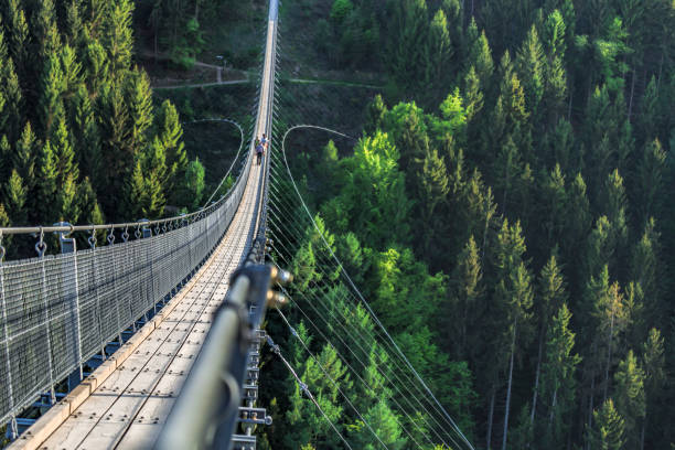istock view to a large suspension bridge of germany 1124228288