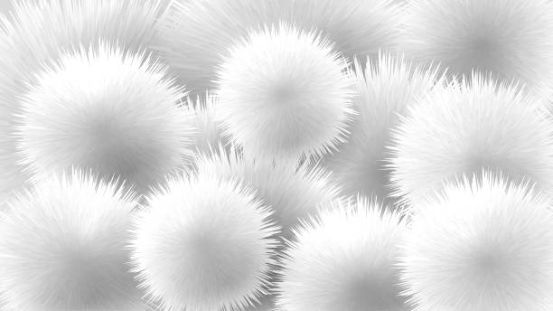 白のフワフワ ボール - dandelion snow点のイラスト素材／クリップアート素材／マンガ素材／アイコン素材