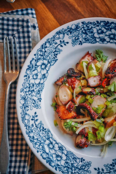 istock Octopus Ceviche with Fish, Onion, Chili Pepper and Lemon 1124229404