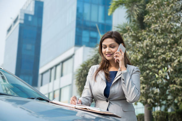 istock Happy businesswoman - Stock image 1124229551