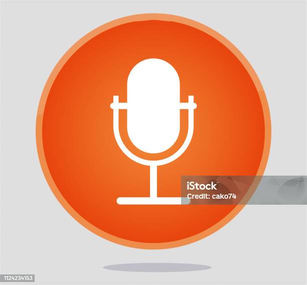 Microphone Icon Stock Illustration - Download Image Now - Podcasting, Icon Symbol, Microphone