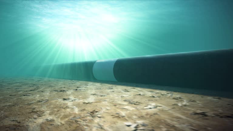 Gas pipeline on seabed