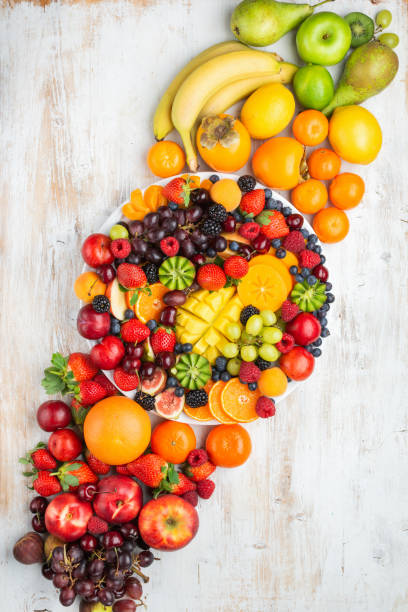 istock Raw fruits berries platter 1124236862