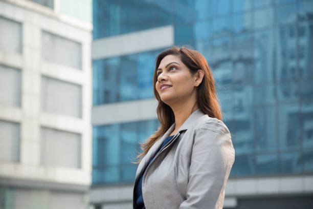 istock Happy businesswoman - Stock image 1124238380