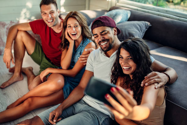 istock Capturing cheerful moments with friends 1124239779
