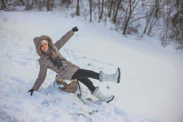 istock Woman have winter fun 1124245682