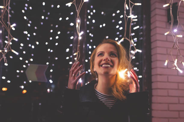 istock Woman on the winter night 1124245998