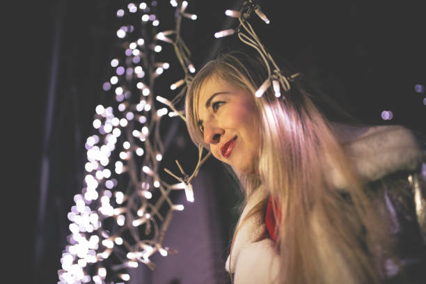 istock Woman on the winter night 1124247067