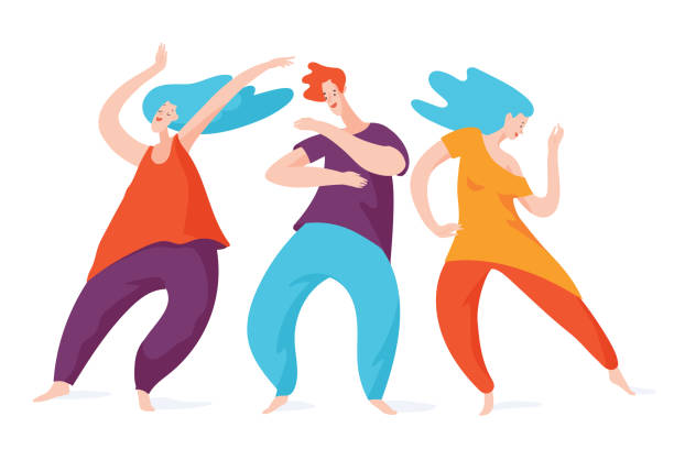 ilustrações de stock, clip art, desenhos animados e ícones de dancing people. men and woman dancing. 5 rhythms dancing. - bar women silhouette child