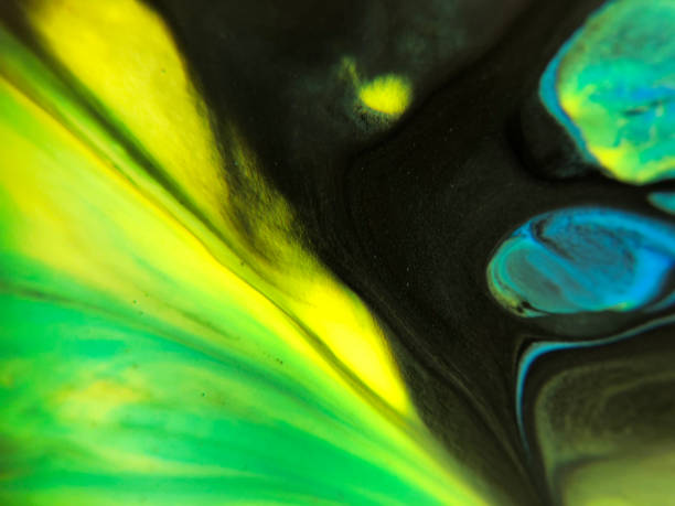 istock Blue, green and yellow colored abstract paint background. 1124255972