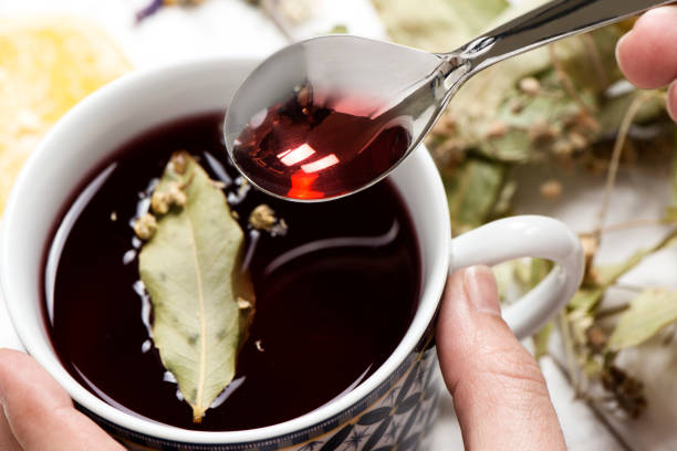 istock Dried Herbs With Cup Of Herbal Tea 1124256028