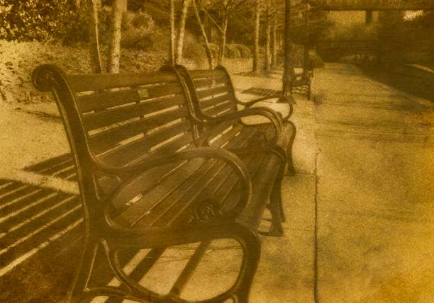 Park benches invoking memories of happy times.
