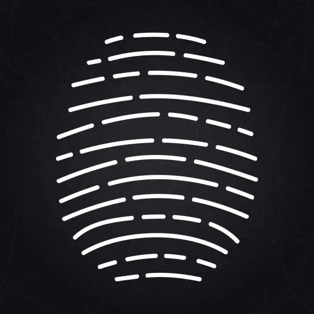 Vector illustration of Fingerprint on a blurred background. Vector illustration