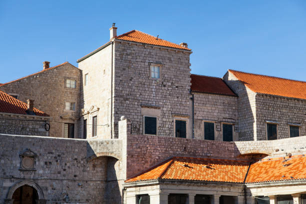 istock Old town historical buildings, nice city view 1124267096