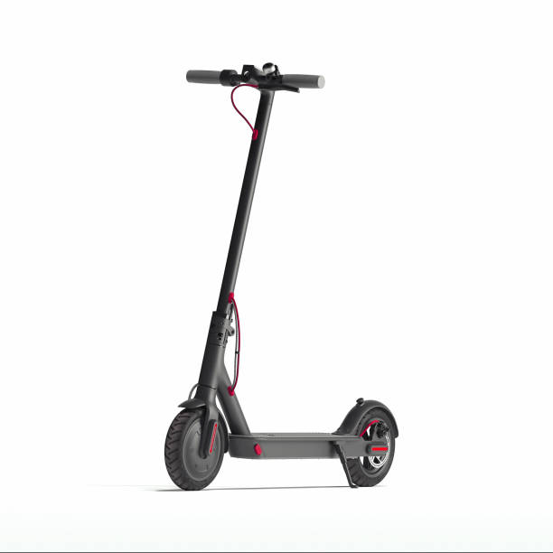 istock Electric scooter isolated on white background. eco transport. 3d rendering 1124272324