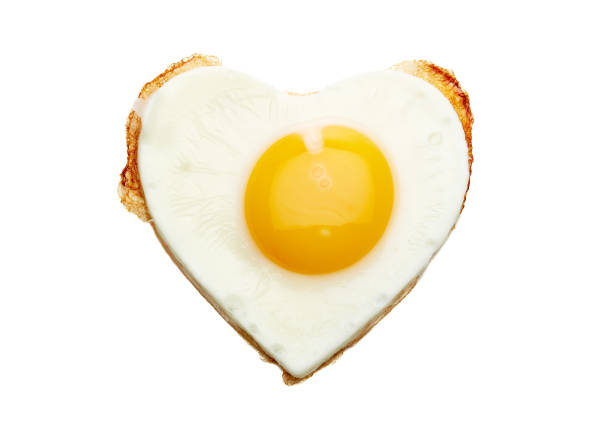튀긴 계란 - eggs fried egg egg yolk isolated 뉴스 사진 이미지