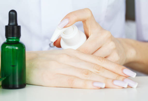 istock Scin Care. Scientist hands testing texture of beauty products 1124275738