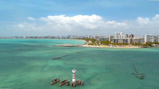 Aerial Images of the Edge of Maceó AL Ponta Verde Pajussara Farol