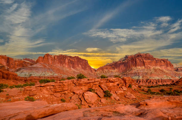 istock Sunset in Utah Desert landscape 1124285070