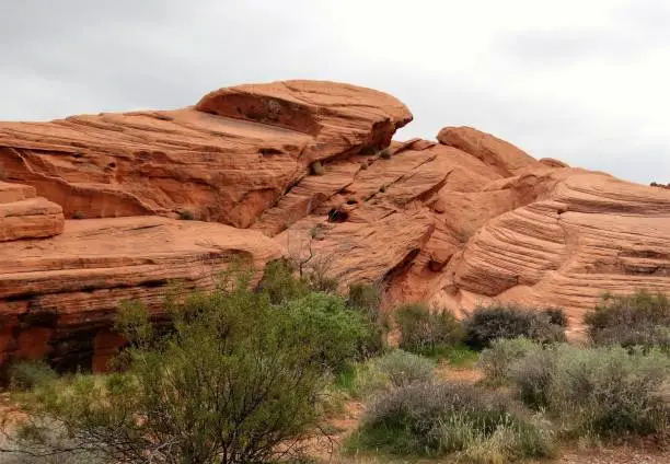 Red Sandstone formations and Aztec Sandstone.