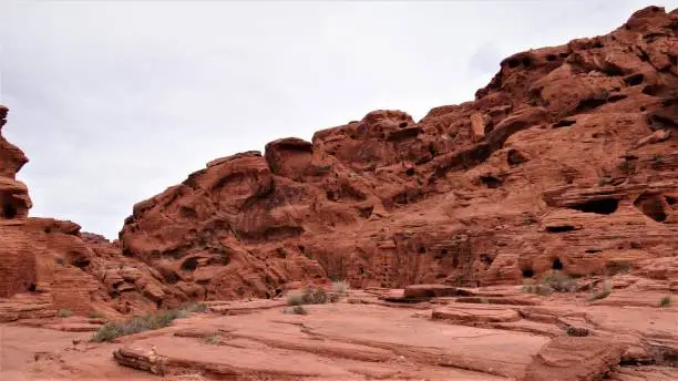 Red Sandstone formations and Aztec Sandstone.