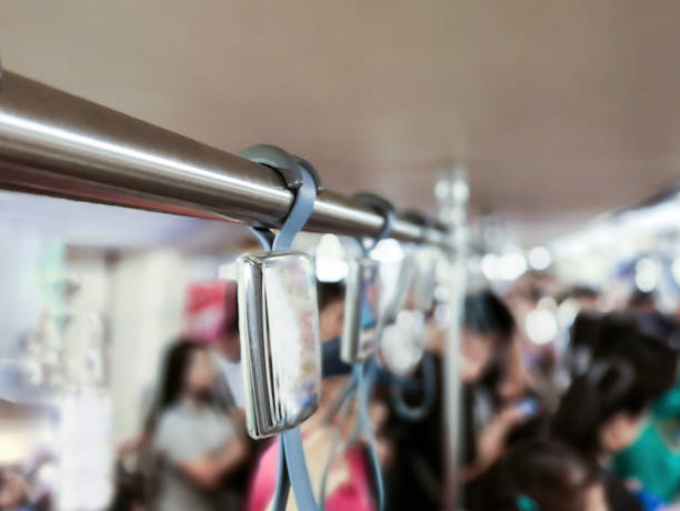 istock Abstract, blurred people and hands caught in a train in Bangkok, Thailand 1124288312