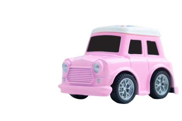 istock small pink metal toy car clipping path on white background 1124288429
