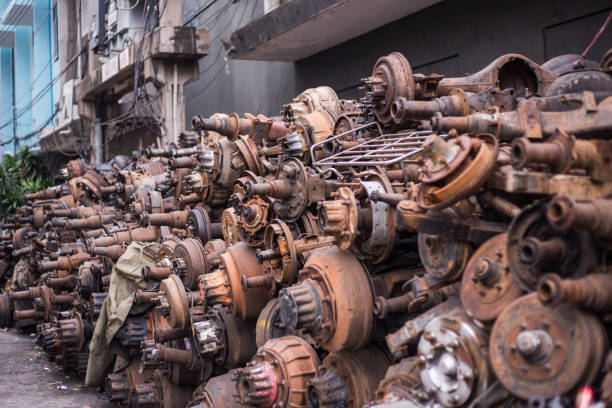 istock Steel Scrap Car Parts 1124293435