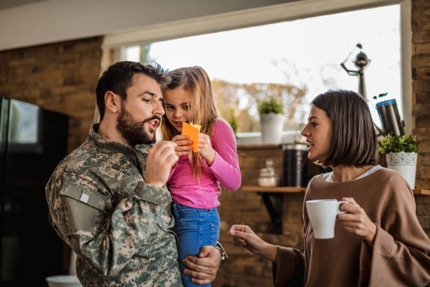 istock Arriving home after serving with special forces 1124296525