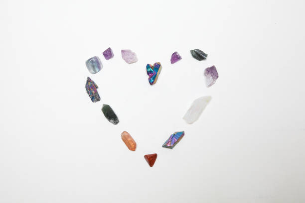 Crystal heart stock photo