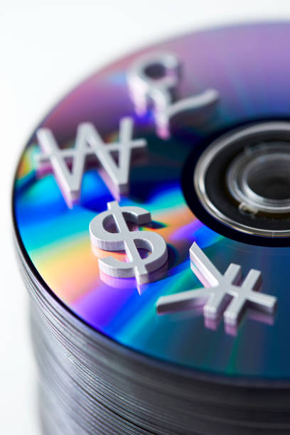 DVD with currency symbols