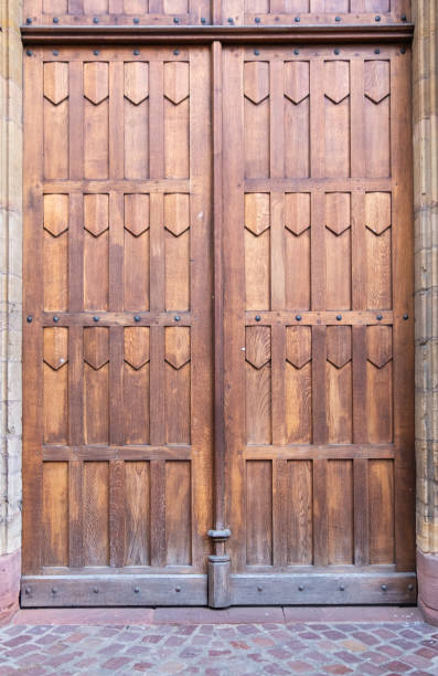 istock antique wooden door, ancient, historical 1124305613