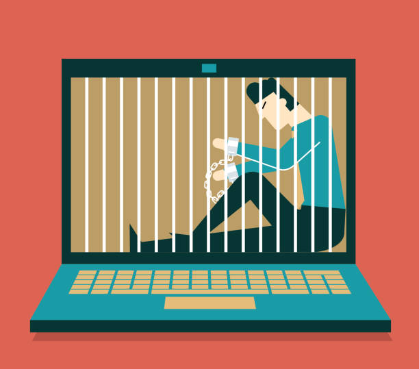 ilustrações de stock, clip art, desenhos animados e ícones de prisoner - businessman - prison cell