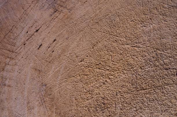istock Scratched grunge old wooden chopping board. 1124337093