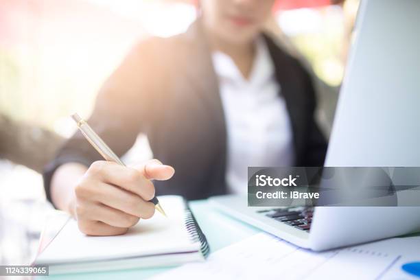 Young Women Working And Used Computer Working Concept Stock Photo - Download Image Now