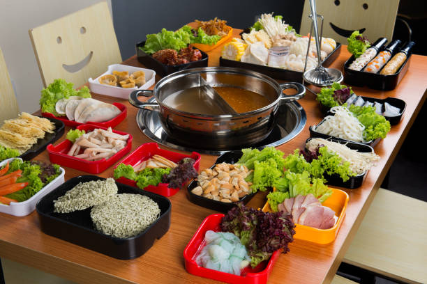 Hot pot recipe with dishes