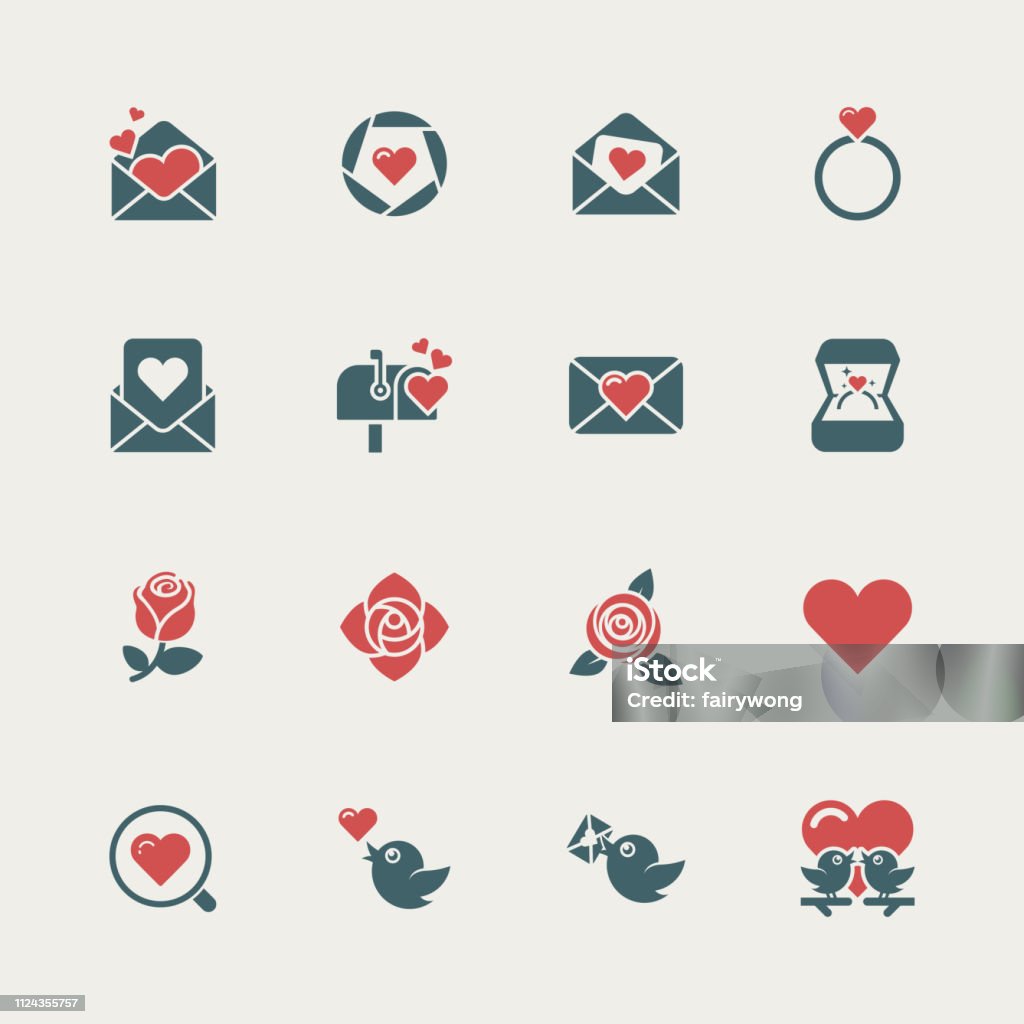 Love and Valentine’s day icons Love and Valentine’s day icons,vector illustration.
EPS 10. Rose - Flower stock vector