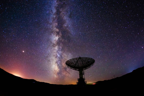 istock Radio telescopes and the Milky Way 1124357559