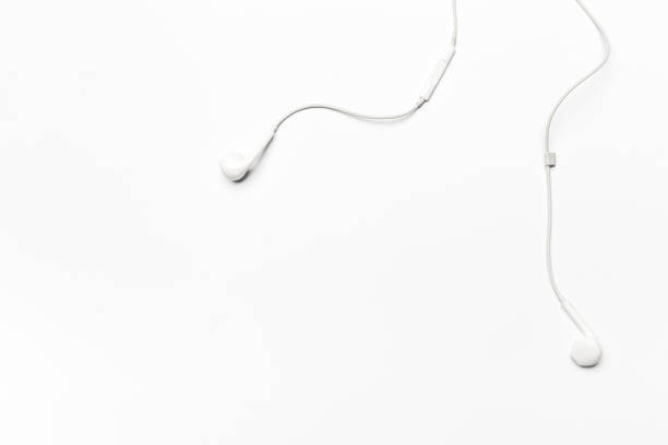 istock white Earphones isolated on white background 1124361216